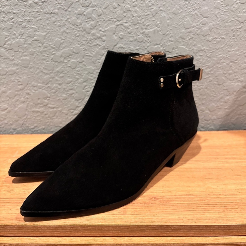JOIE Black Suede Booties! Sz 7